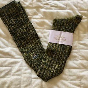 Vivienne Westwood Knee High Socks  Green New